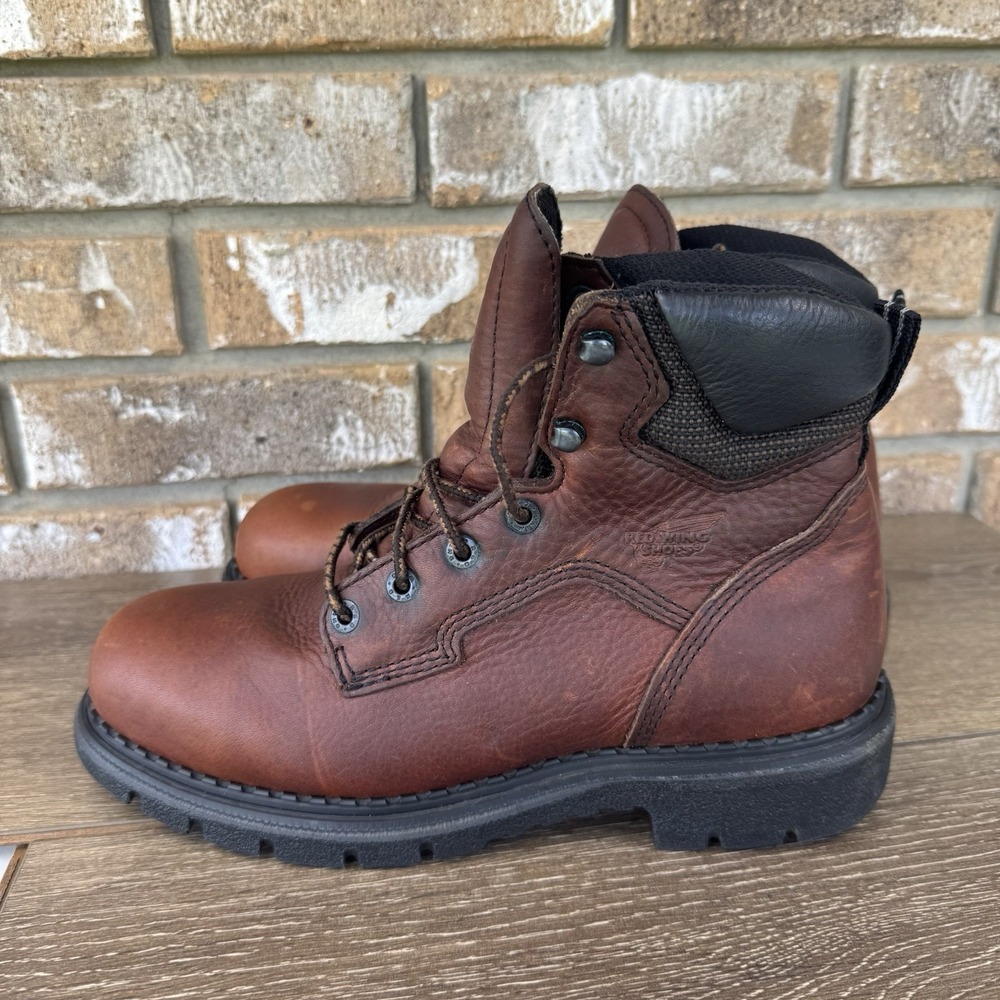 RED WING 2326 Work Boot Steel Toe Brown Leather Women's 8.5B EH